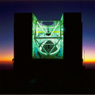 MMT telescope at sunset